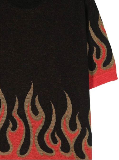 T-shirt con fiamme ricamate. JUNYA WATANABE MAN | WMN0081